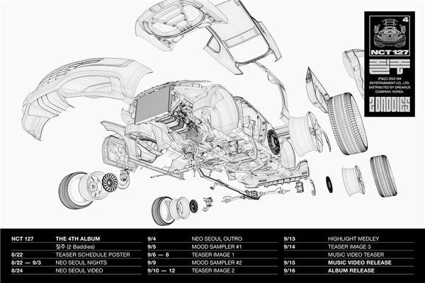 NCT 127正规4辑《疾驰 (2 Baddies) - The 4th Album》日程海报图片.jpg